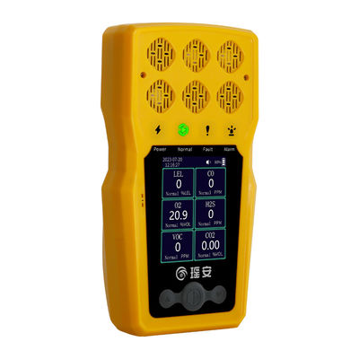 BTQ-YA-C100FT Φορητός φορητός ανιχνευτής αερίων Co O2 H2S LEL Πολλαπλός αναλυτής αερίων