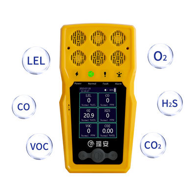 Προσωπικός ανιχνευτής αερίων H2S CO O2 LEL Πολλαπλός ανιχνευτής αερίων για περιορισμένο χώρο