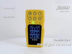 BTQ-YA-C100FT φορητός ανιχνευτής αερίων 6 σε 1 πολλαπλός ανιχνευτής αερίων με CE FCC ROSH